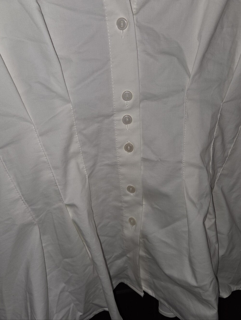 Anthropologie By EXQUISE White Button-Down Shirt - Picture 4 of 6